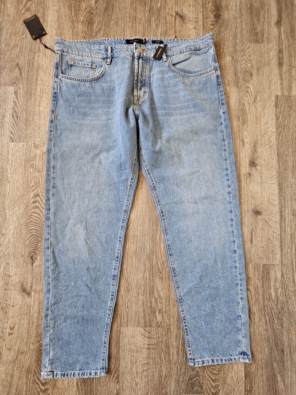 Massimo Dutti Men's Tapered Fit Light Wash Denim Jeans NWT